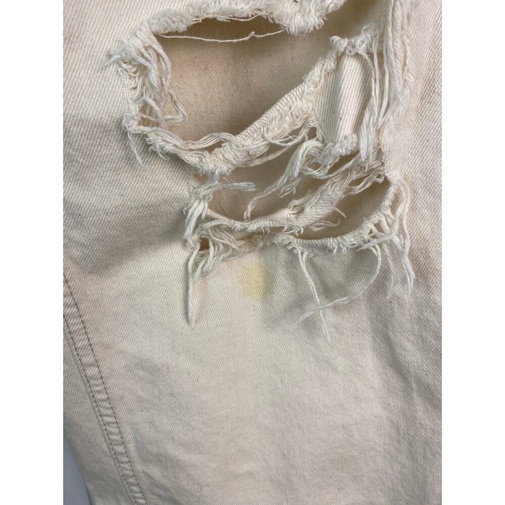 Urban Outfitters BDG Women's Size 26 Cream Distressed High Rise Baggy Jeans‎ * - Picture 2 of 10